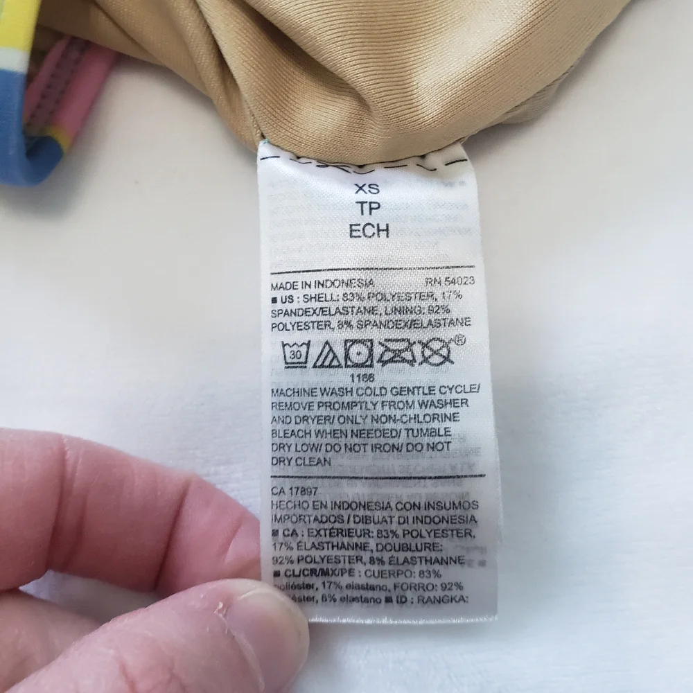 Old Navy Multi Stripe One Piece Swimsuit